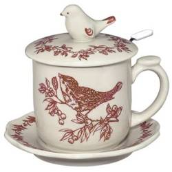 Red Bird Infuser Mug
